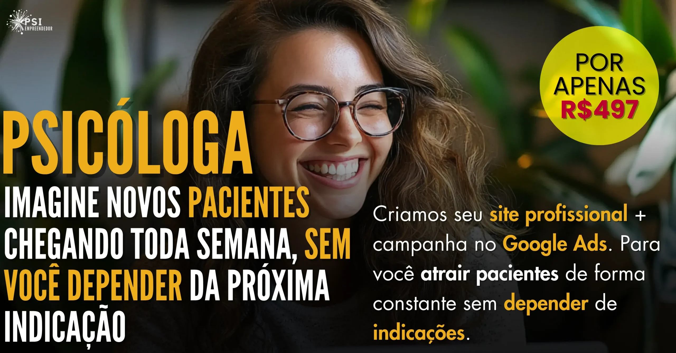 Site profissional para psicólogos e terapeutas com campanha no Google Ads